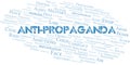Anti-Propaganda word cloud. Vector made with the text only.