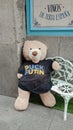 Anti-Putin Teddy Bear, Cava de San Miguel, Madrid, Spain Royalty Free Stock Photo
