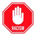 Anti racism vector banner. black lives matter. stop racist. racial diversity race concept. together against racial discrimination