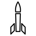 Anti radar missile Isolated Vector Icon which can easily modify or edit