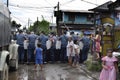 Anti-riot police personnel were on high alert around the rail station during the arrival of President Rodrigo R. Duterte to inaugu