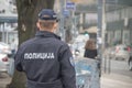 Anti riot special forces of Serbian police, in Belgrade capitol of Serbia