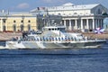 Anti-sabotage boat `Yunarmeets Zapolyarye` on the naval parade Royalty Free Stock Photo