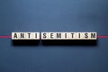 Anti - Semitism word concept on cubes Royalty Free Stock Photo