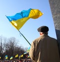 Anti separatism rally and honoring Taras Shevchenko in march 9, 2014. Ukraine, Kharkiv.