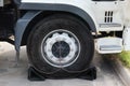 Anti Slip Durable Vehicle Truck Rubber Wheel Stopper ,Rubber prevents the move wheel of trucks