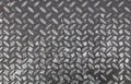 Anti slip gray metal plate with diamond pattern Royalty Free Stock Photo