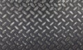 Anti slip gray metal plate with diamond pattern Royalty Free Stock Photo