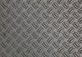 Anti slip gray metal plate with diamond pattern Royalty Free Stock Photo