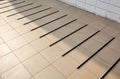 Anti-slip rubber on floor