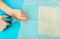 Anti-Slip Underlay to Prevent Rugs from Moving, Rubber Mesh for Placing Under Carpet Royalty Free Stock Photo