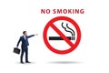 Anti smoking concept with antismoking logo Royalty Free Stock Photo