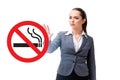 Anti smoking concept with antismoking logo