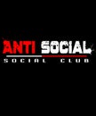 Anti-social social club graphic illustration