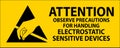 Anti-Static Labels: Attention Observe Precautions for Handling