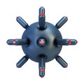 Anti-submarine bomb 3d rendering Royalty Free Stock Photo