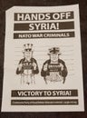 Anti Syria war flyers