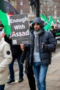 Anti Syrian President Assad protesters march in central London