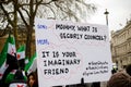 Anti Syrian President Assad protesters march in central London