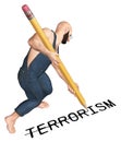 Anti Terrorism Crossing Word Illustration