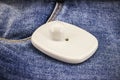 Anti-theft tag or tag, security tag with sensor and electronic warning, clothing alarm, electronic security equipment Royalty Free Stock Photo