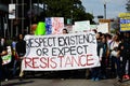 Anti-Trump Protest, Tallahassee, Florida Royalty Free Stock Photo