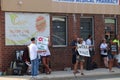 Anti vaccine protest at a Howard avenue clinic Royalty Free Stock Photo