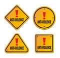 Anti-violence signs