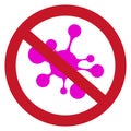 Anti virus symbol. No infection icon. Disease free sign