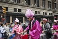 Anti-war `Code Pink` demonstrators taking part in the Easter Parade on 5th avenue in New York City