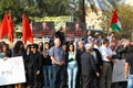 Anti war demonstration supporting Gaza in Nazareth Royalty Free Stock Photo
