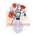 Anti war movement concept. Peace and nonviolence as an idea