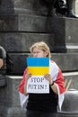 Anti-war protest in Poland Stop Putin poster