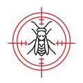 Anti wasp sign. Insect protection icon. Vector illustration