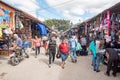 ANTIAGUA, GUATEMALA - NOVEMBER 11, 2017: Huge Market in Antigua, Guatemala. Antigua is Famous for its Spanish colonial buildings.