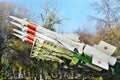 Antiaircraft missile.Retro weaponry Royalty Free Stock Photo