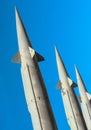 Antiaircraft rockets of a surface-to-air missile system Royalty Free Stock Photo