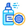 Antibacteria Spray Kill Microbe Vector Sign Icon