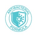 Antibacterial formula stamp - protection shield Royalty Free Stock Photo