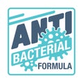 Antibacterial formula sticker layout