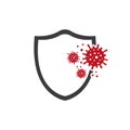 Antibacterial protection or immune system icon, medical concept Royalty Free Stock Photo