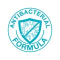 Antibacterial shield with crossed bacteria Royalty Free Stock Photo