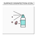 Antibacterial spray color icon