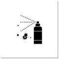 Antibacterial spray glyph icon