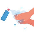 Antibacterial spray for hand disinfection