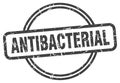 antibacterial stamp. antibacterial round vintage grunge label.