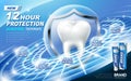 Antibacterial toothpaste ad Royalty Free Stock Photo