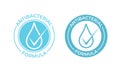 Antibacterial vector icon. Anti bacterial formula sign, hand soap and chemical products package seal