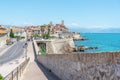 Antibe, FRANCE - 04.06.2021: Antibes French city located on the French Riviera. Landscape view on the old coastal