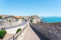 Antibe, FRANCE - 04.06.2021: Antibes French city located on the French Riviera. Landscape view on the old coastal